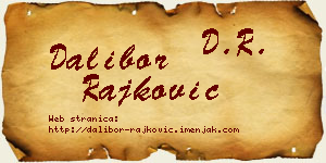 Dalibor Rajković vizit kartica